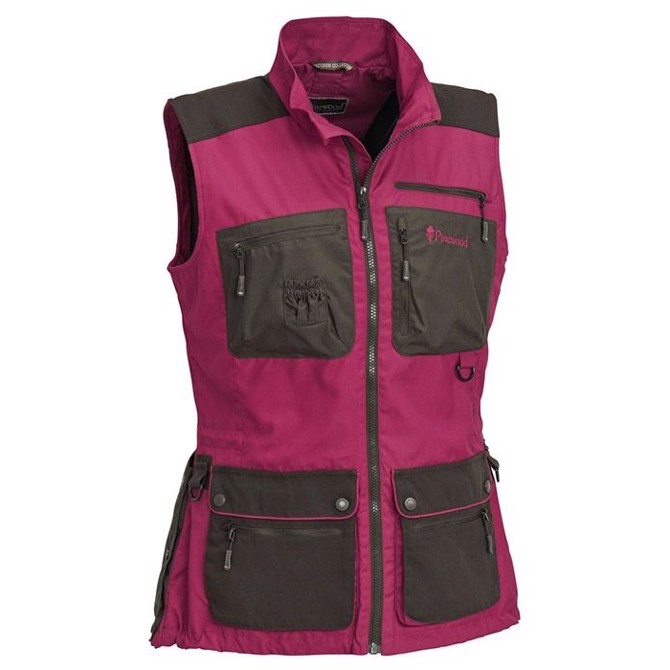 Pinewood New Dogsport vest dame, fuchsia/s.brown