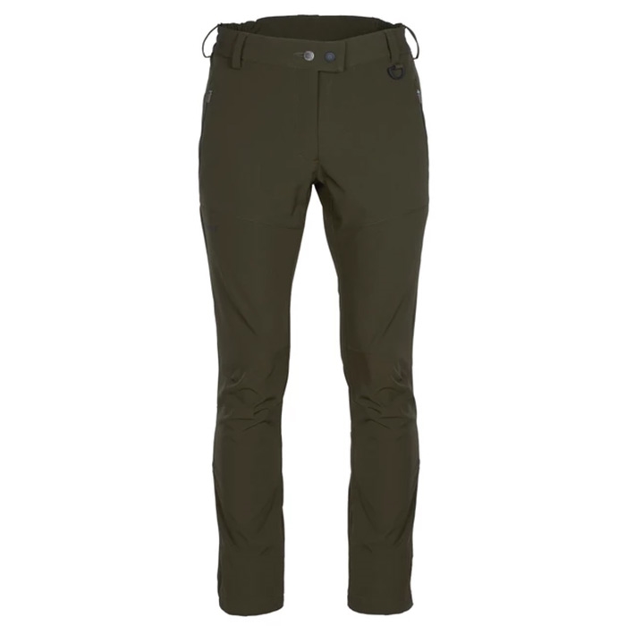 Billede af Pinewood Wilda Stretch Shell buks Dame, moss green-40 - Bukser hos Outdoornu.dk