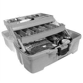 Plano 2-Tray Tackle Box, blue metallic/offwhite