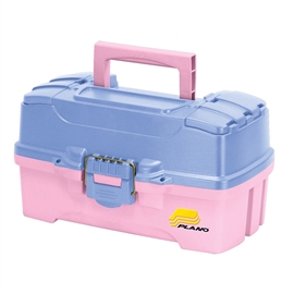 Plano 2-Tray Tackle Box, pink/blue
