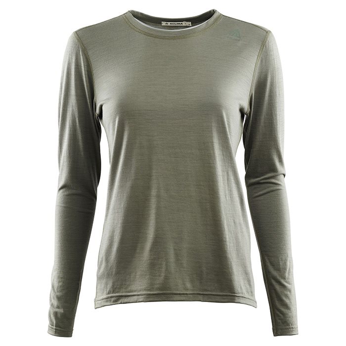 Aclima Lightwool Crew neck Woman, ranger green-L - Aclima