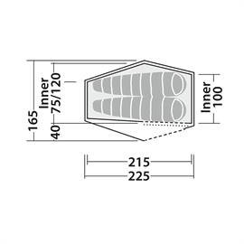 Robens Chaser 2 LW  telt - 2-pers.