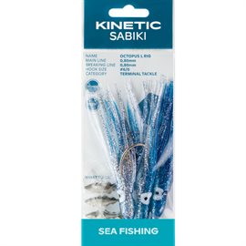 Kinetic Sabiki blæksprutter 6/0, blå/klar