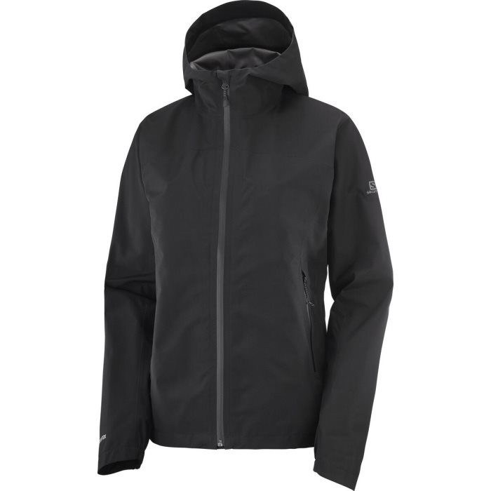 #3 - Salomon Outline GTX WP Women jacket, black - Regntøj, poncho