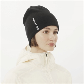 Salomon Graphic Beanie strikhue, deep black
