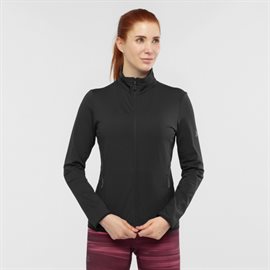 Salomon Outrack Full Zip Midlayer Women, black