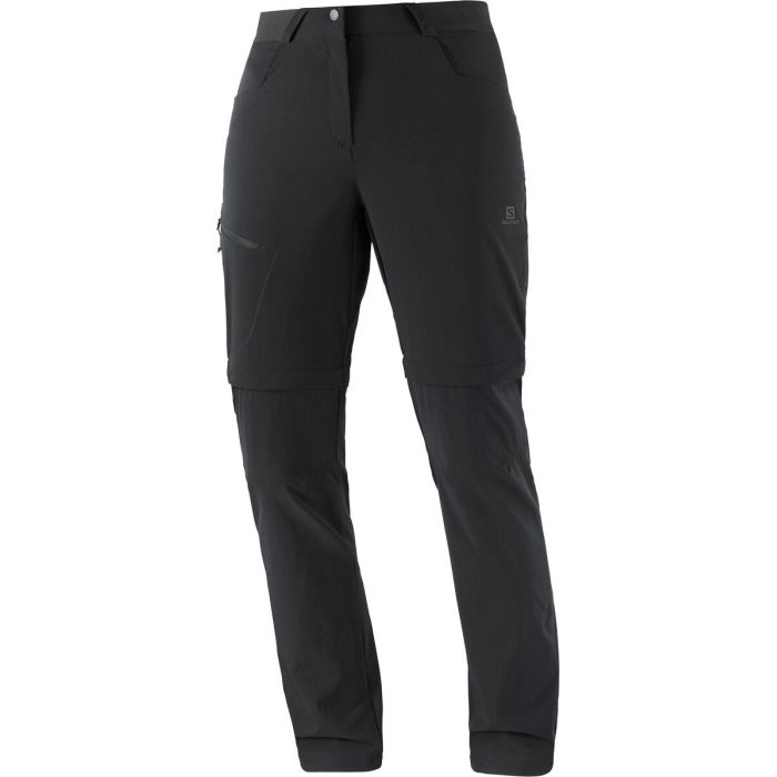 Salomon Wayfarer Zip-Off Pants Woman, black