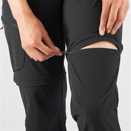 Salomon Wayfarer Zip-Off Pants Woman, black