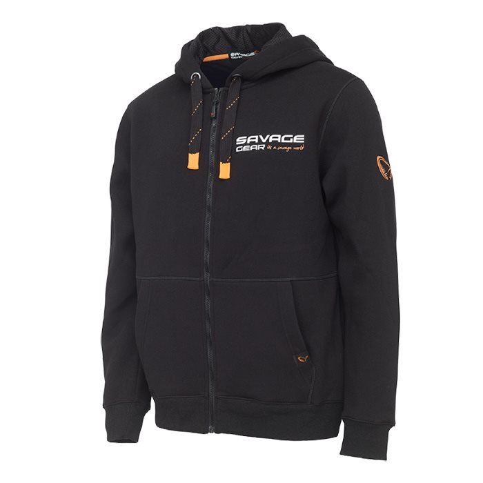 Savage Gear Urban Zip hoodie, black-L - Trøje, fleece, softshell