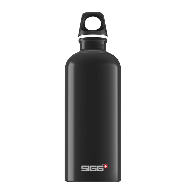 Sigg Water Bottle Traveller 0,6 L, black - Drikkeflasker /-dunk