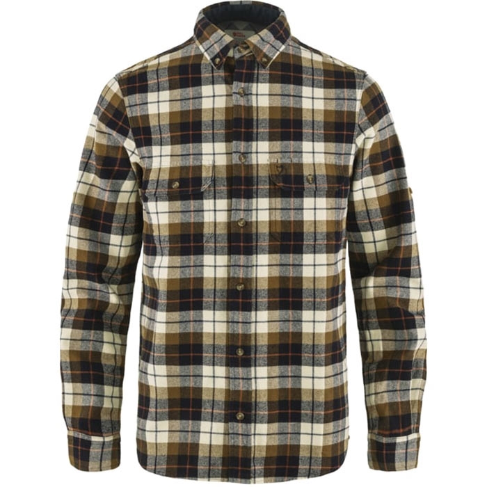 Fjällräven Singi Heavy Flannel Shirt Men-chalk white / dark navy-2XL