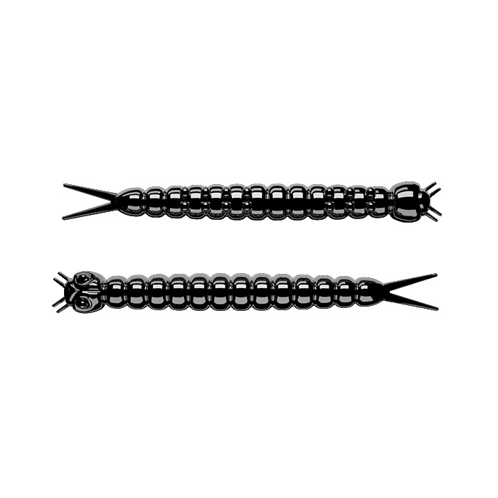 Libra Lures Slight Worm Ost 38 mm-black – Gummisfisk, shad, jig