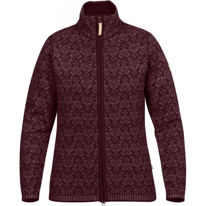 Fjällräven Snow Cardigan Woman-dark garnet