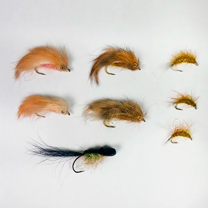 Unique Flies kystffluer med UV sortiment D, 7 stk.