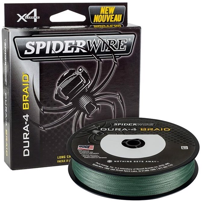 Se Spiderwire Dura-4 Braid mossgreen, 150m - Fletline / Fireline hos Outdoornu.dk