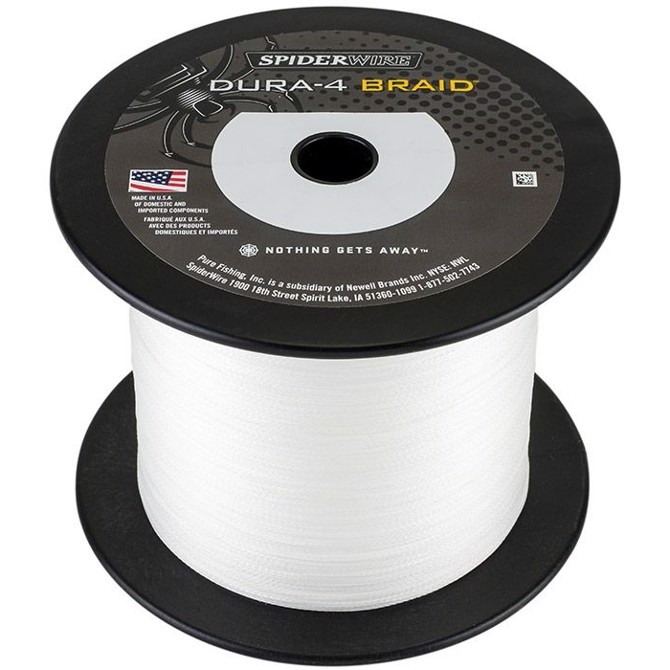 Spiderwire Dura-4 Braid Bulk 1800m, hvid, 0,10mm / 9,1kg