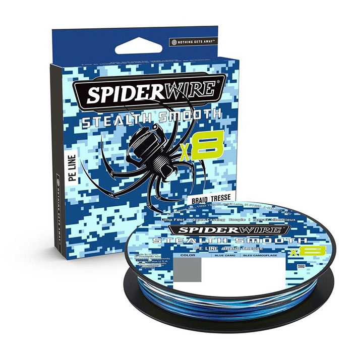 Se Spiderwire Stealth Smooth x8 blue, 150m - Fletline / Fireline hos Outdoornu.dk