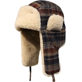 Stetson Bomber Cap Wool Check, karo/glencheck