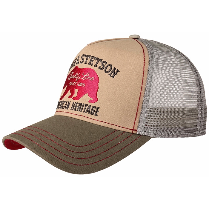 Stetson Trucker Cap American Heritage grizzly bear, brown - Baseball cap, kasket