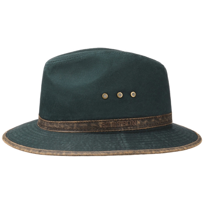 Se Stetson Ava Traveller Cotton hat UPF40+, mørkeblå-2XL - Hat hos Outdoornu.dk