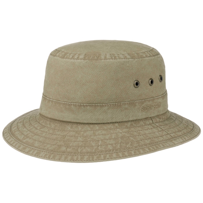 Stetson Bucket Delave Organic Cotton UPF40+, khaki