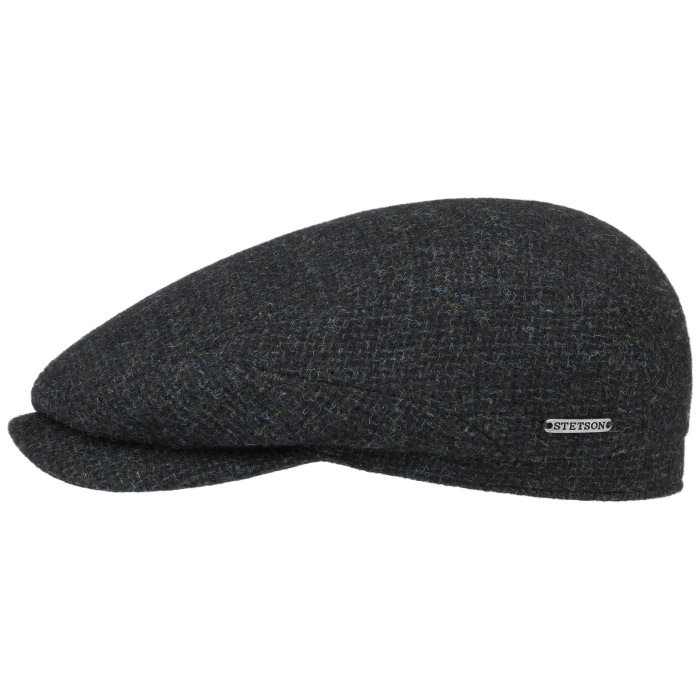 Stetson Driver Cap lammeuld, sort/mørkegrøn