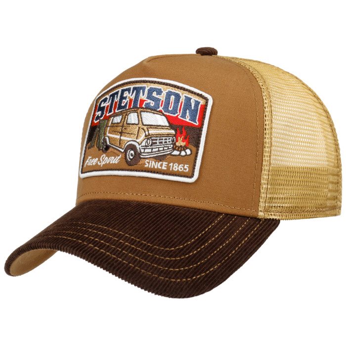 Se Stetson Trucker Cap Free Spirit, brun - Baseball cap, kasket hos Outdoornu.dk