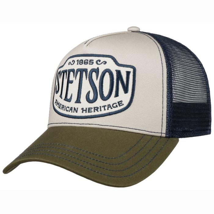 Stetson Trucker Cap American Heritage, green/navy - Baseball cap, kasket