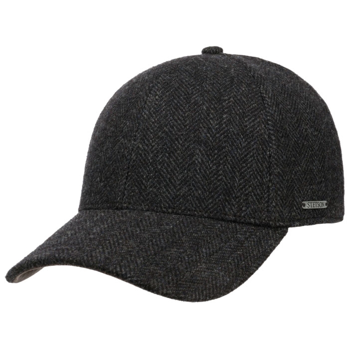 Billede af Stetson Baseball Wool herringbone, mørkegrå - Baseball cap, kasket