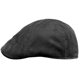 Stetson Duck Cap Herringbone, mørkebrun