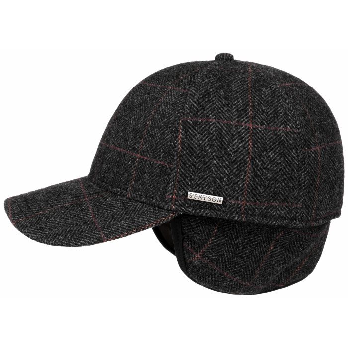 Stetson Baseball Cap m/øreklapper, m.grå