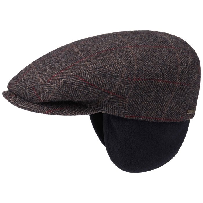 Stetson Kent wool EF brun/rød, m/øreklapper