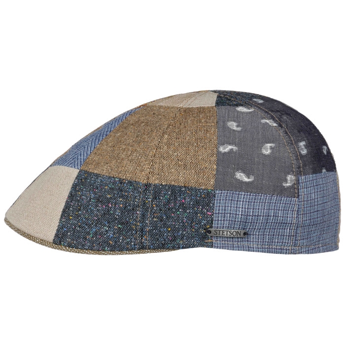 Stetson Texas Patchwork Linen, blue/grey/beige