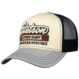 Stetson Trucker Cap Speed Shop, blå/creme