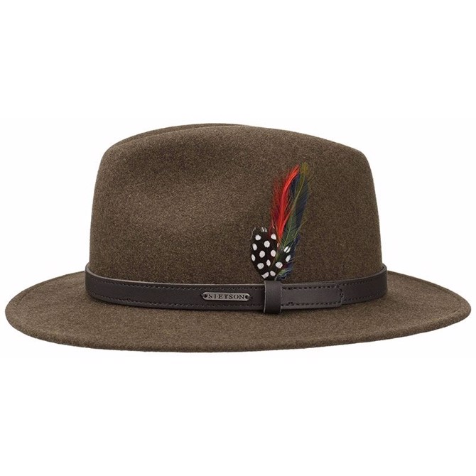 Stetson Traveller Woolfelt hat, brun
