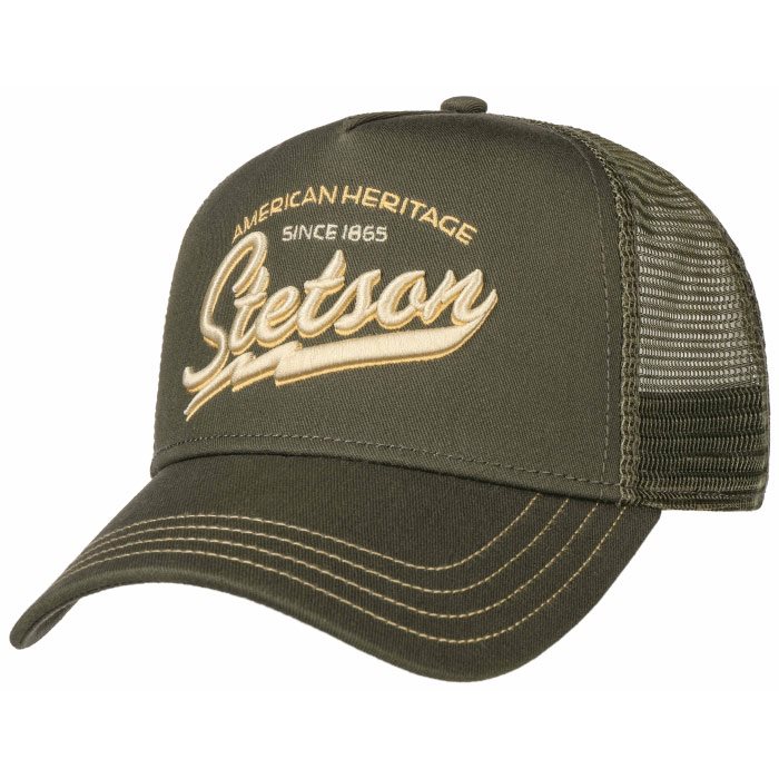 Billede af Stetson Trucker Cap American Heritage, olive - Baseball cap, kasket
