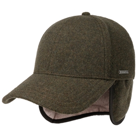 Stetson Cap Wool/Cashmere m/øreklapper, mørkegrøn