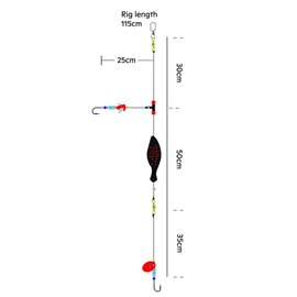 Kinetic Sabiki Jay Flounder Rig sort 60 g