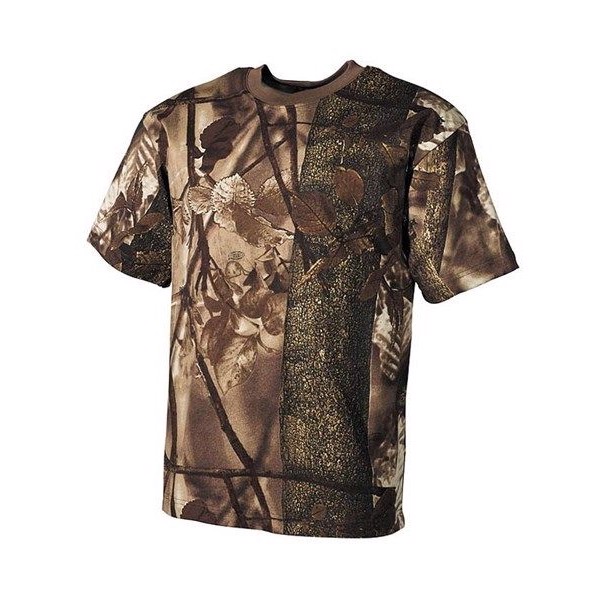 MFH T-shirt, brun camouflage