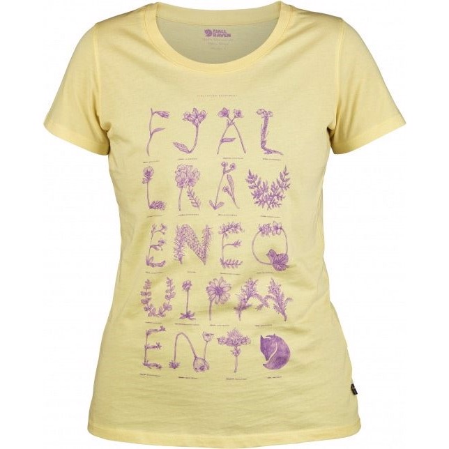 Fjällräven Alphabotanical T-Shirt Women, pale yellow