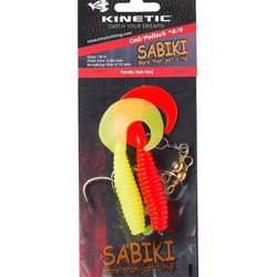 Kinetic Sabiki "twister" torskeforfang, gul/rød