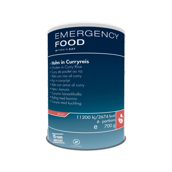 Trek'n Eat Emergency Food Kylling I Karry med Ris - 6 portioner - Mad