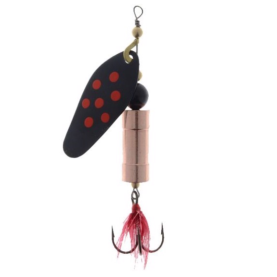 Myran Tuna Lax kobber-sort m/røde prikker, 25g
