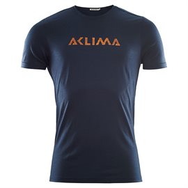 Aclima Lightwool T-Shirt Logo Man, navy