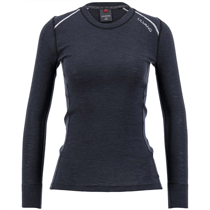 Ulvang Warm Rav 100% Round Neck Women, black/granit