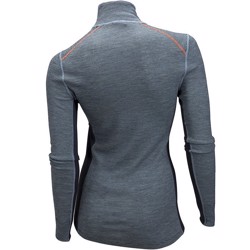 Ulvang Rav 100% turtle neck w/zip Women, gulf str./granite