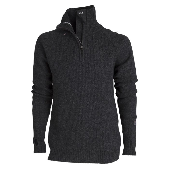 Ulvang Vegard Half-Zip Men 100% norsk uld, charcoal mel.