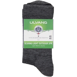 Ulvang Light Outdoor uldsokker 2-pak, mørkegrå