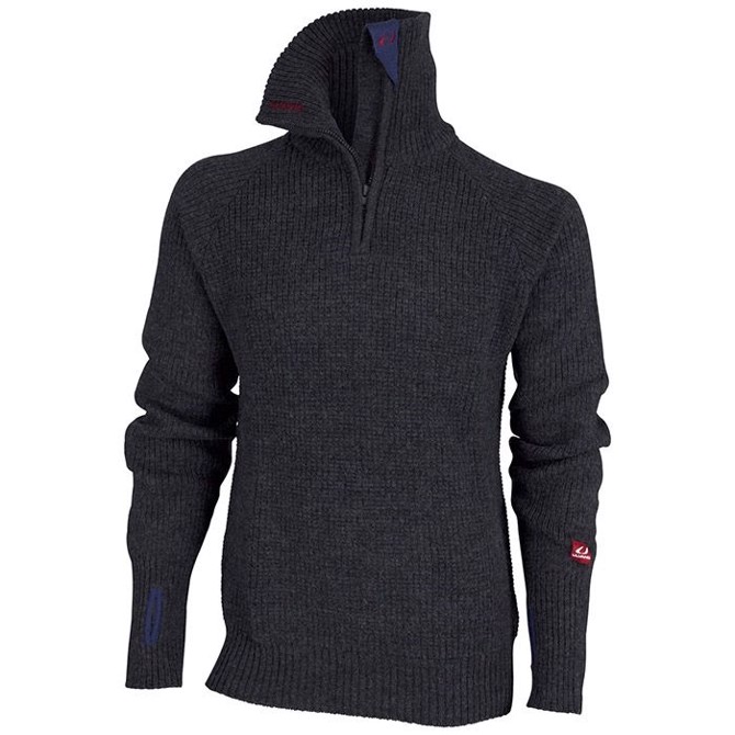 11: Ulvang Rav sweater w/zip uldtrøje-charcoal melange-S - Trøjer