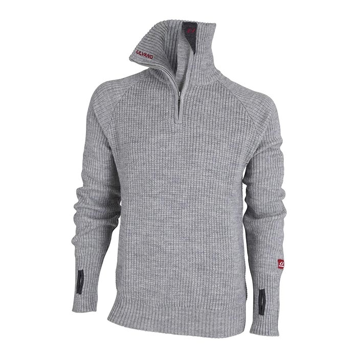 Ulvang Rav sweater w/zip uldtrøje-grey melange-M